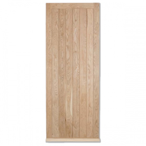 Solid Oak External Door - Framed & Ledged